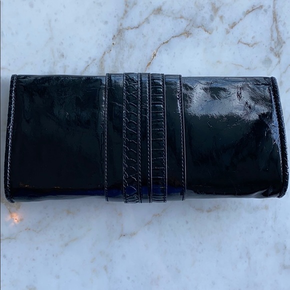 Anya Hindmarch for Target Faux-Python Black Clutch - Picture 2 of 7